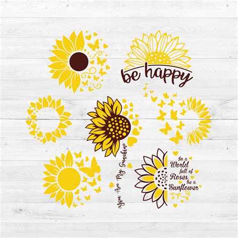 Download 68+ Large Sunflower Decals Cut Files